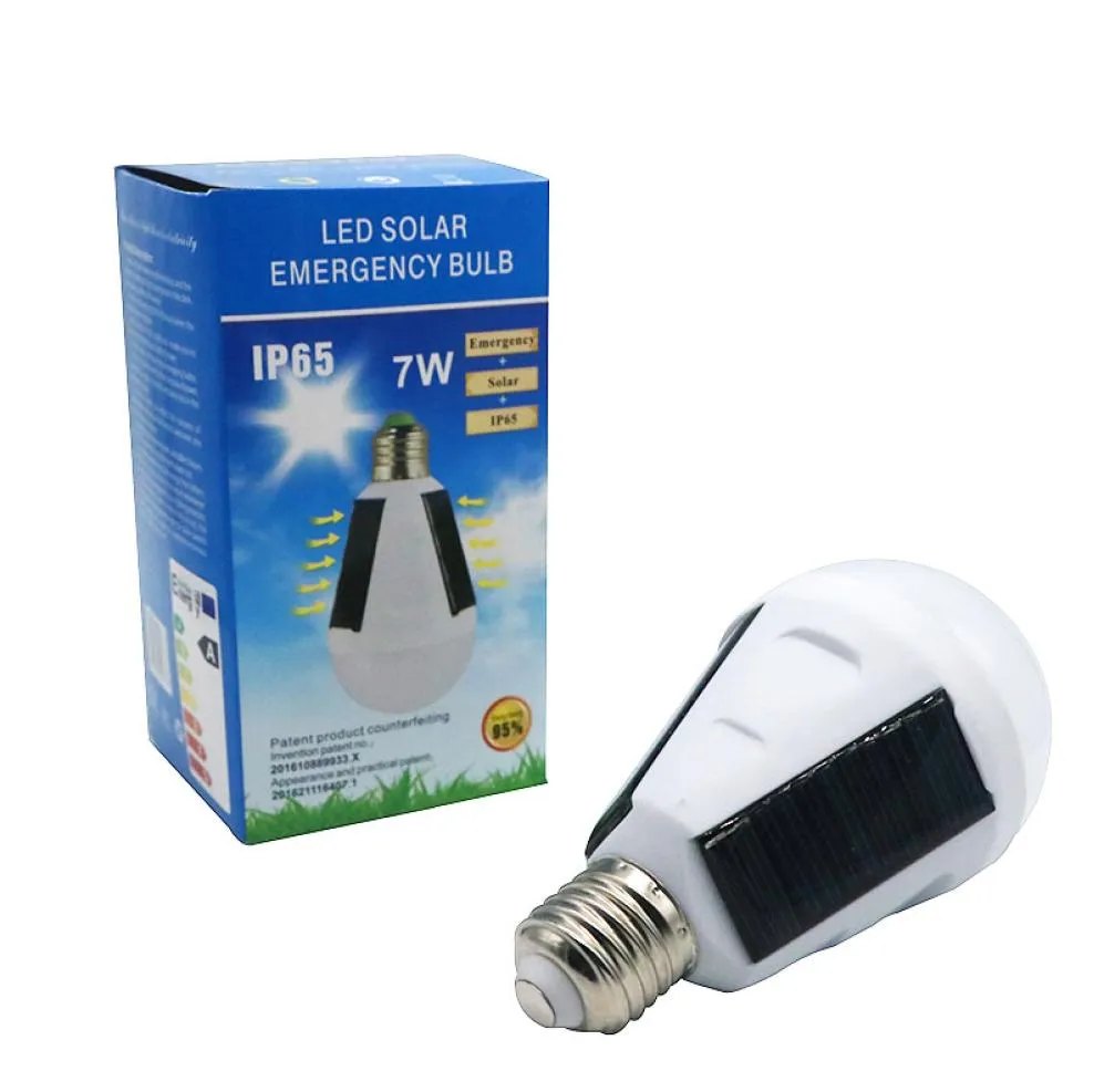Edison2011 7W12W Solenergi Emergency Bulb Laddningslampa LED Solar Lights Outdoor Emergency Gulbs4926429