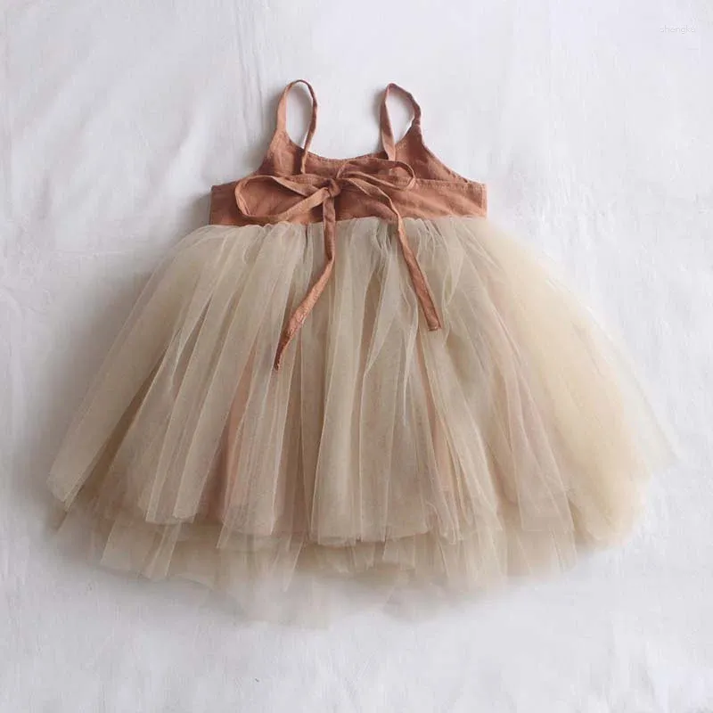 Flickklänningar VIP Princess Baby Dress 2024 Summer Backless Girls Birthday Tutu Toddler kläder 0-3Y