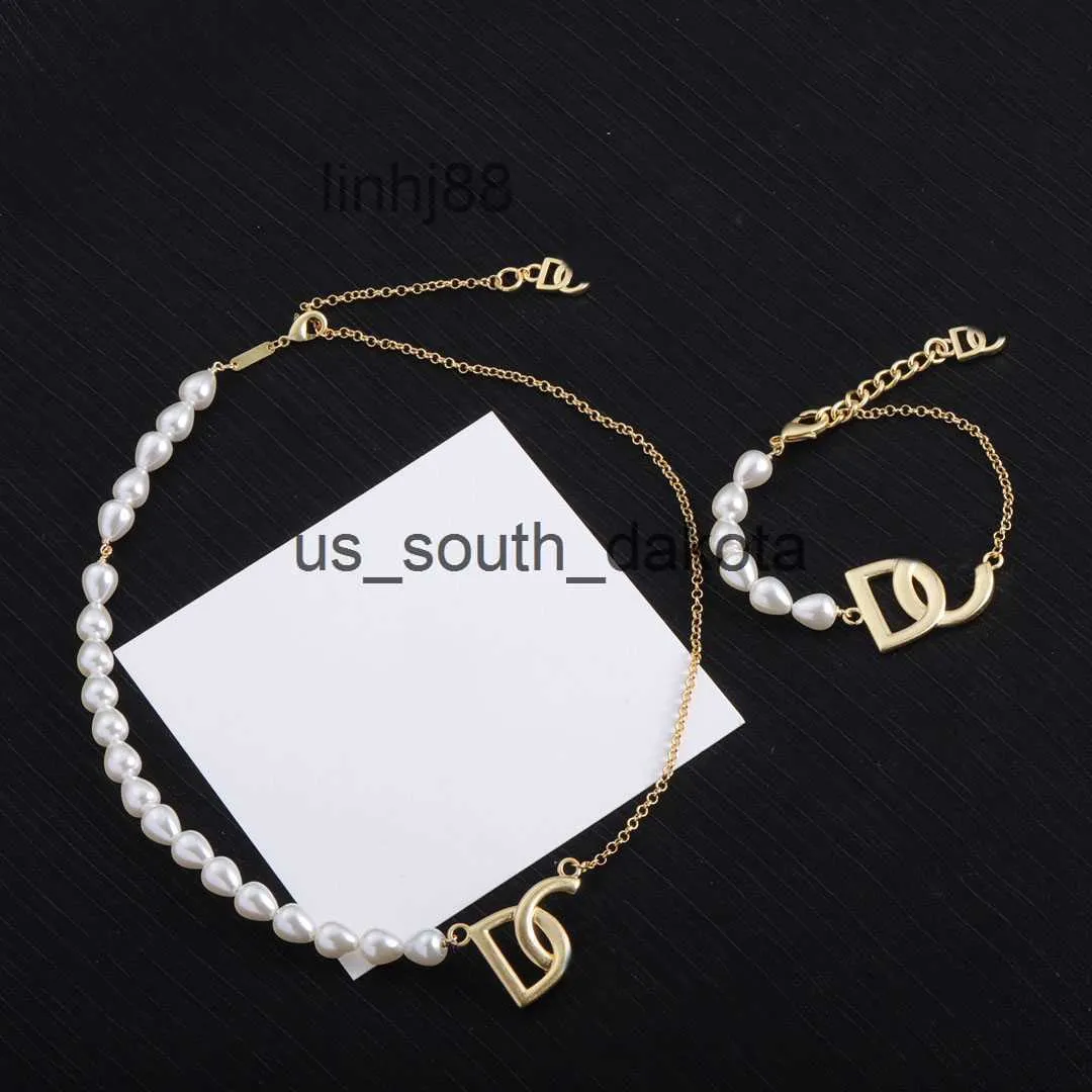 Chain Luxury Designer Jewelry Charm Bracelets Jewlery for Women Necklace Popular Pearl Bracelets and Necklaces Wedding Gifts No Box X095YIT