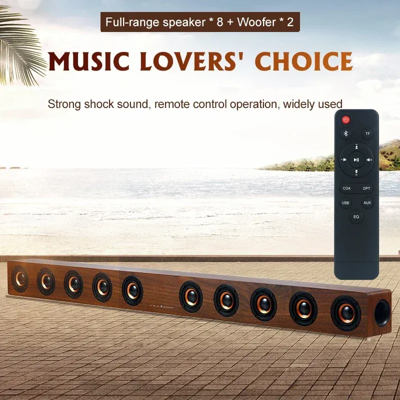 Soundbar 40W Soundbar للتلفزيون HIFI Wireless Bluetooth مكبرات صوت 3D المحيط ستيريو مضخم الصوت المنزلي