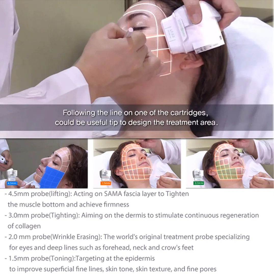 2023 Best Selling 7 Cartridges Face/body Beauty 7d Smas Machine Focused Ultrasound Wrinkle Removal