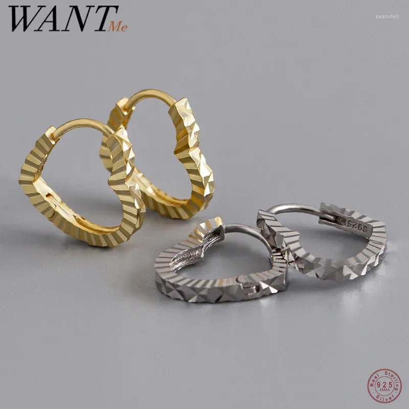 Hoop Earrings WANTME 925 Sterling Silver Luxury Charms Car Flower Heart Huggies For Women Fashion Piercing Jewelry Ear Buckle