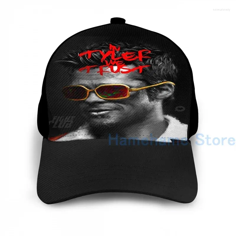 Ball Caps Mode Tyler Durden - Illustratie Basketbalpet Heren Dames Grafische Print Zwart Unisex Volwassen Hoed