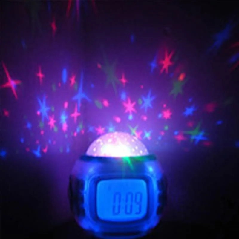 Music Starry Star Sky Digital Led Projection Projector Alarm Clock Calendar Thermometer horloge reloj despertador