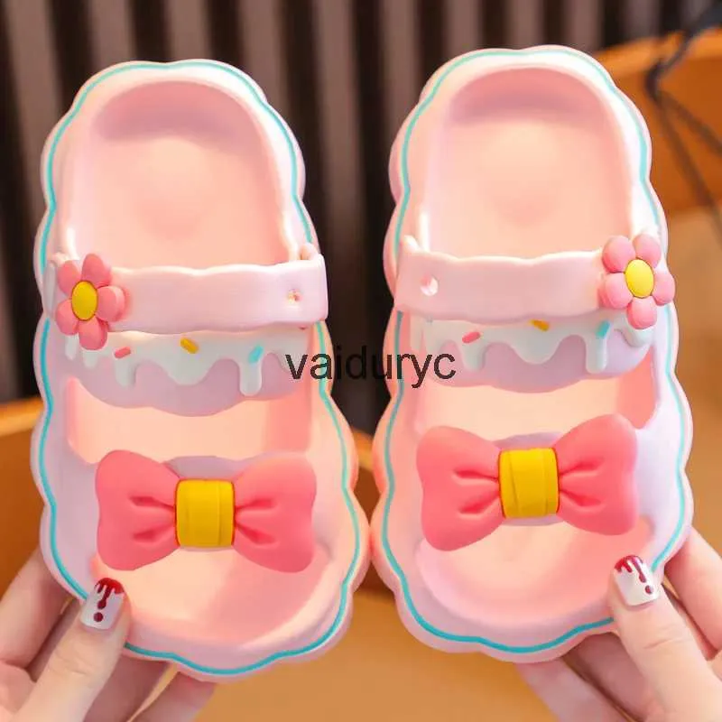 Slipper Zomer Leuke Meisjes Slippers met Vlinder Knoop Anti-slip Prinses Stijl voor Midden en Grote ldren Kinderschoenen GirlH24229