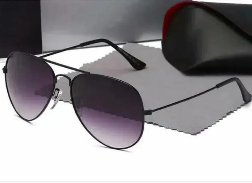 designer zonnebril heren luxe piloten zwart frame heren dames Sonnenbrille brillen metalen lenzen raybann