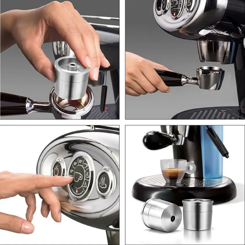 Para cápsula de máquina de café illy, peças de filtro de cápsula de metal recirculante, fornecimento250g
