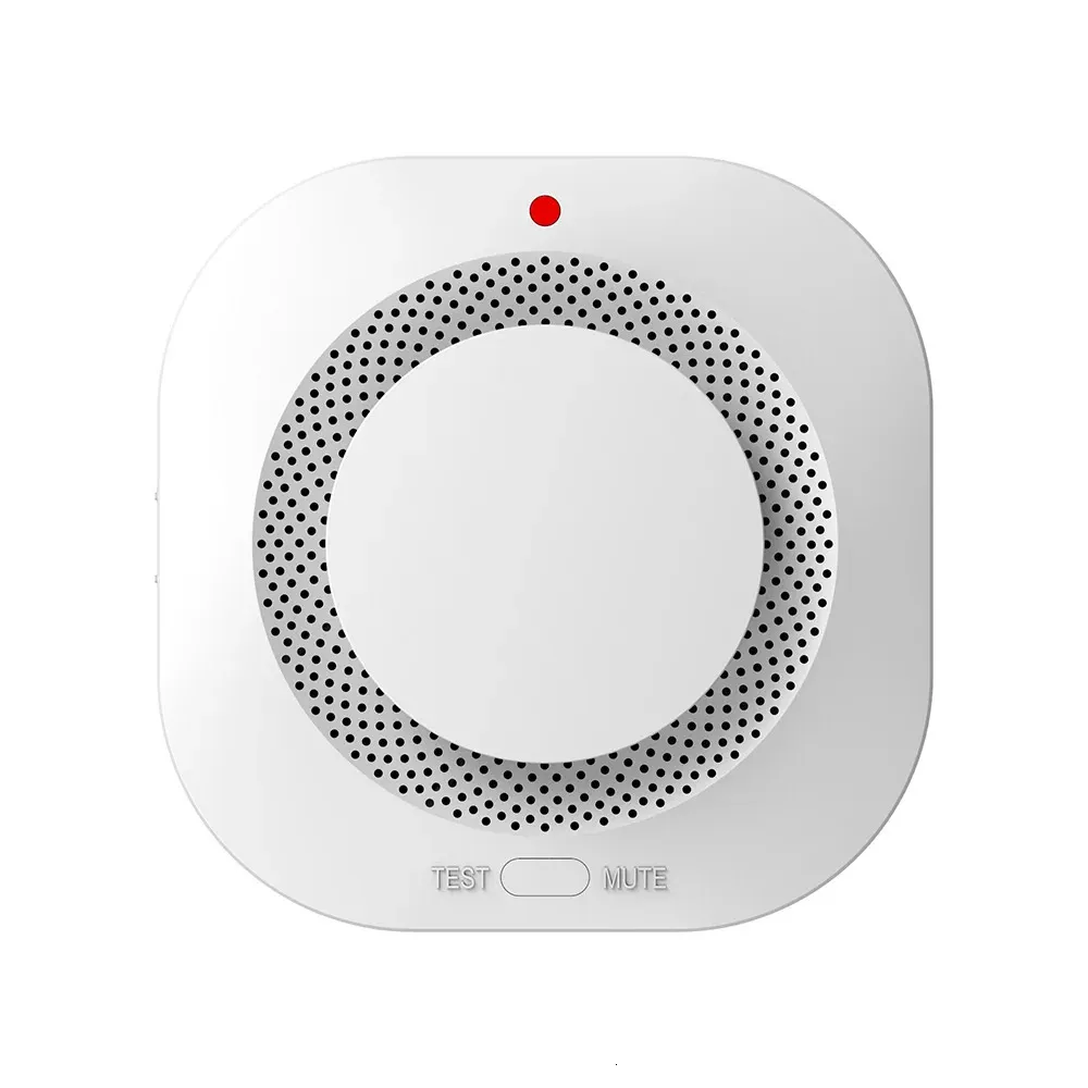 433MHz Wireless Detector de fumaça Sensor de alarme de incêndio Sistema de proteção de segurança doméstica Equipamento de bombeiros de bombeiros para escritório da escola 240219