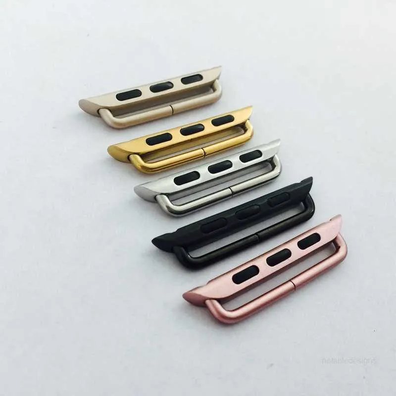 Designer Stainless Steel Adapter For Apple Watch 38mm 40mm 42mm 44mm Band Connector For Apple Watch Series 1 2 3 4 5 Adaptor Buckle designerI5UWI5UW