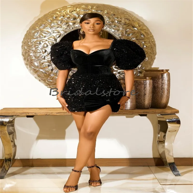 Glitter Black Sequin Prom Dress for Girls with Short Sleeve Velvet Plus Size Evening Dress with Bow from Dhgate Prom Dresses - price 109.08 Glitter Black Sequin Prom Dress for Girls with Short Sleeve Velvet Plus Size Evening Dress with Bow from Dhgate Prom Dresses - price 109.08