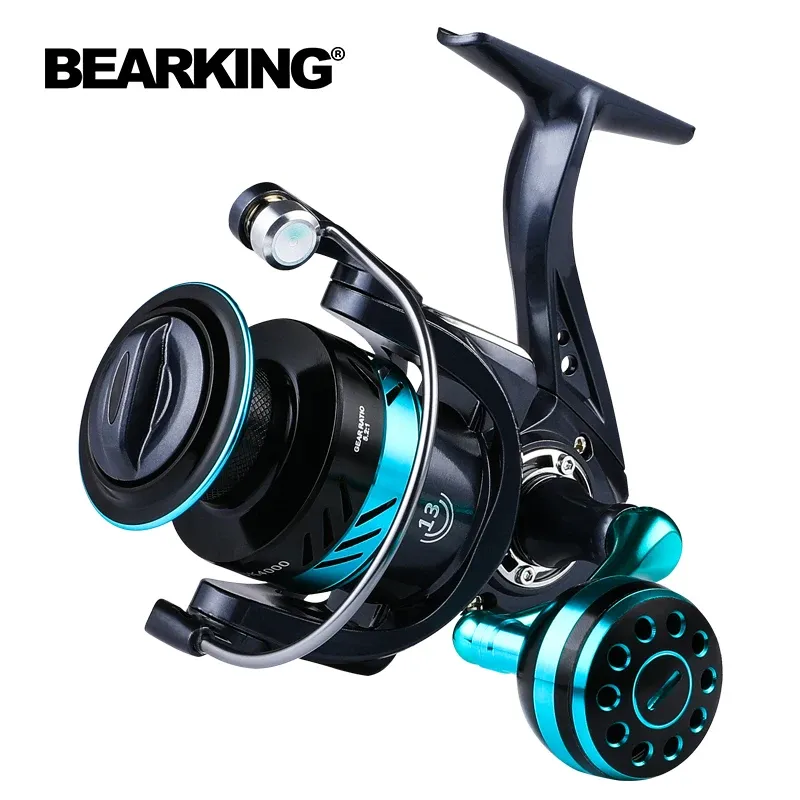 Moulinets Bearking DKPro Moulinet de pêche Max Drag 10kg 5.2: 1 Rapport de vitesse Bobine en métal Spinning Saltwater CNC Rocker