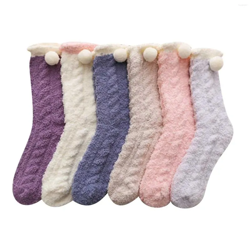 Women Socks 7 Pairs Womens Fuzzy Soft Winter Warm Cozy Fluffy Slipper Women's Running Low Cut For