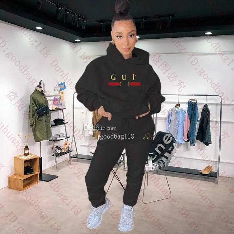 Sıcak marka 2pcs Sweatsuits Designer Tracksuit Kadın Hoodies ve Pants Kadın Giysileri Sweatshirt Külot Kadınlar Günlük Tenis Sport Trailsuit Sweatheruit