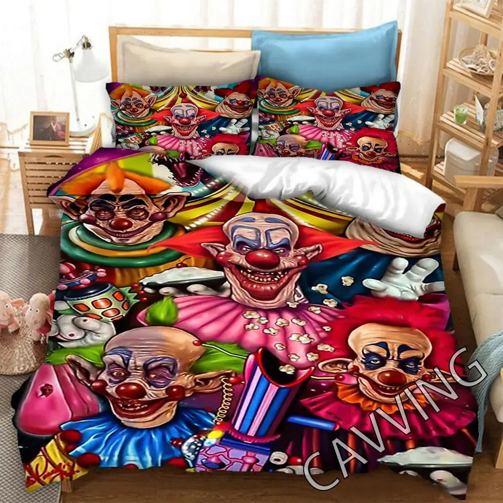 Подушка убийца Klowns из Overse Space 3D -печатные постельные принадлежности для подмолочных покрытий подушки чехлы для одеяла
