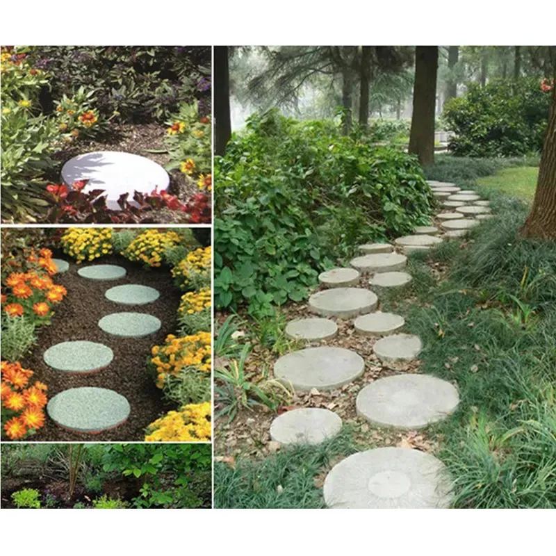 Garden DIY Plastic Mold Path Pavement Model Concrete Stepping Stone Cement Brick Maker JAN88 240220