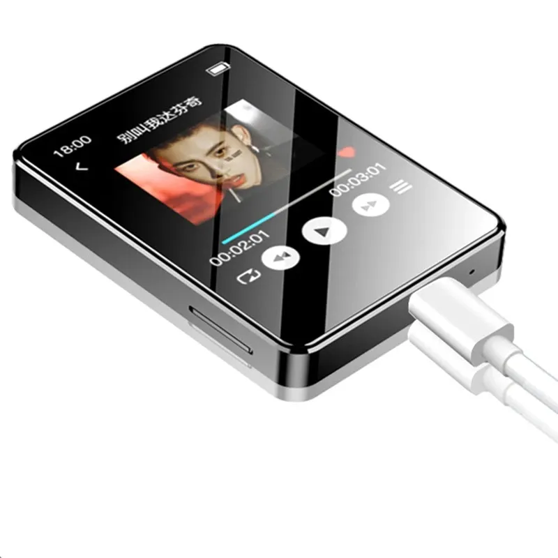 Oyuncular Taşınabilir Mp3 çalar Bluetooth 5.0 Müzik Stereo Hoparlör Mini MP4 LED ekran FM Radyo Kaydı ile Video Oynatma