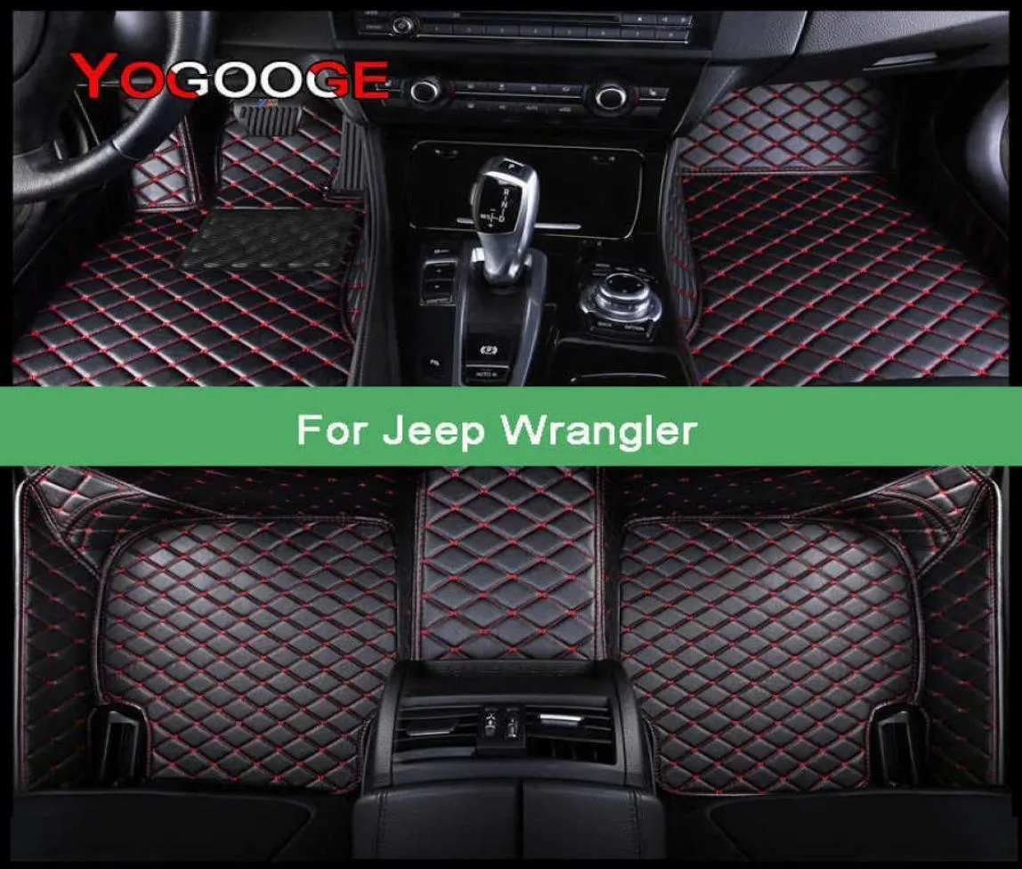 YOGOOGE tapis de sol de voiture pour Jeep Wrangler pied Coche accessoires tapis 09292929062