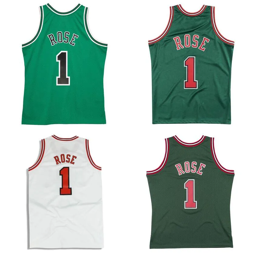 Maillot de basket-ball cousu Derrick Rose 2008-09 Mesh Hardwoods Classics maillots rétro hommes femmes jeunesse S-6XL #1