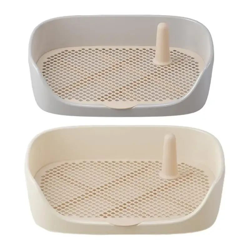 Boîtes Bac à litière pour chien Support de coussinet de pipi intérieur extérieur Anti-glisse Plateau de pot pour chiot Chat Formation pour animaux de compagnie Bac à litière de toilette pour petits et moyens