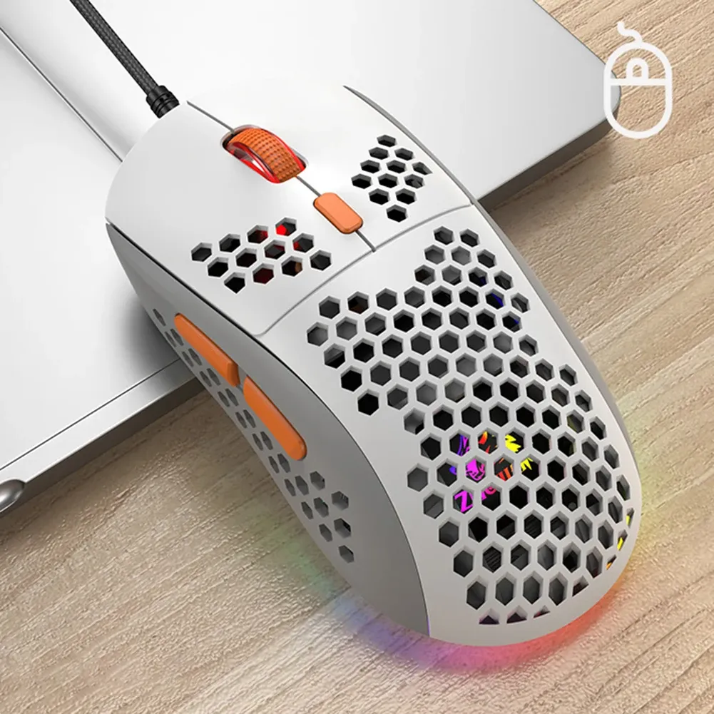 Мыши M8 Проводная игровая мышь Макропрограммирование Игровая мышь RGB Light Регулируемая оптическая мышь Удобная для настольного ноутбука