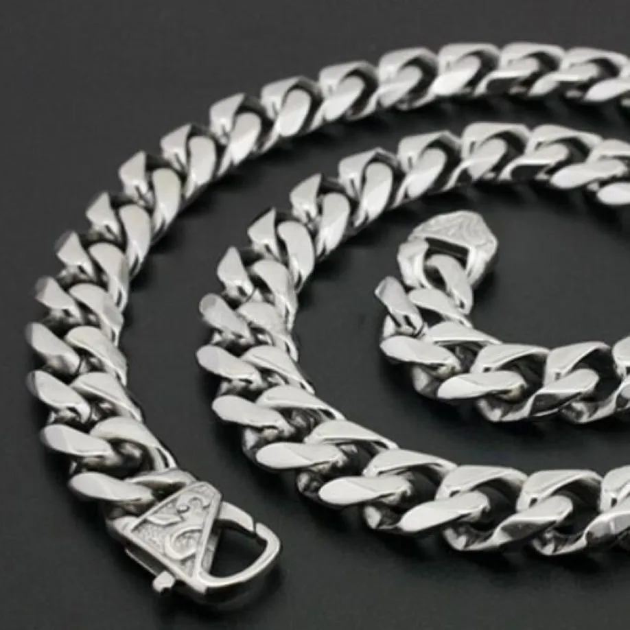 Hoge Kwaliteit Sieraden 316L Rvs heren 13mm 15mm Curb Chain Link Ketting Vintage Sluiting voor mannen Geschenken 20 in296l