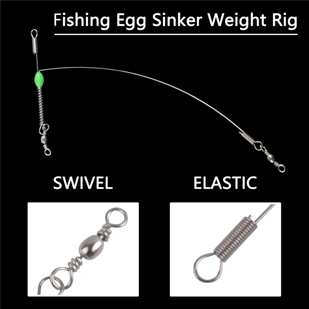 Lines 20/40Pcs Fishing leader Line Saltwater Surf Fishing Rigs Stainless  Steel Wire Leader Rig with Swivel Fishing Gear Equipment