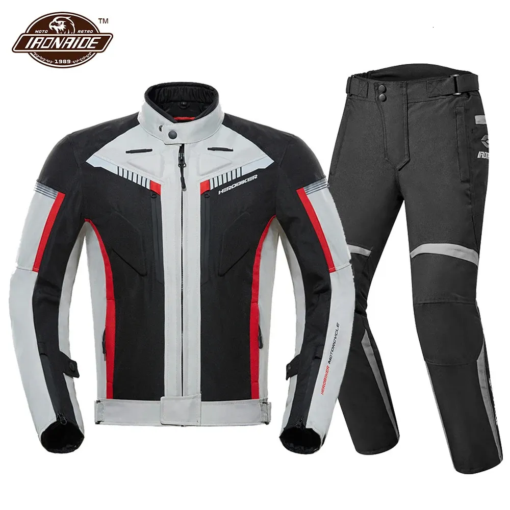 Herobiker jaqueta de motocicleta à prova d'água masculina, jaqueta de moto vestível, roupa de corrida para motociclista, armadura corporal 240227