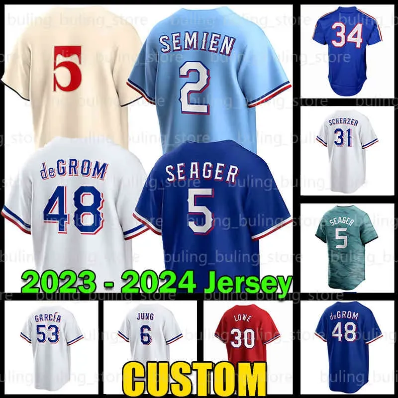 48 Jacob DeGrom Baseball Jersey 53 Adolis Garcia 5 Corey Seager Connect 2 Marcus Semien Nolan Ryan Yerry Rodriguez Texas Jon Gray Josh Jung 31 Max Scherzer