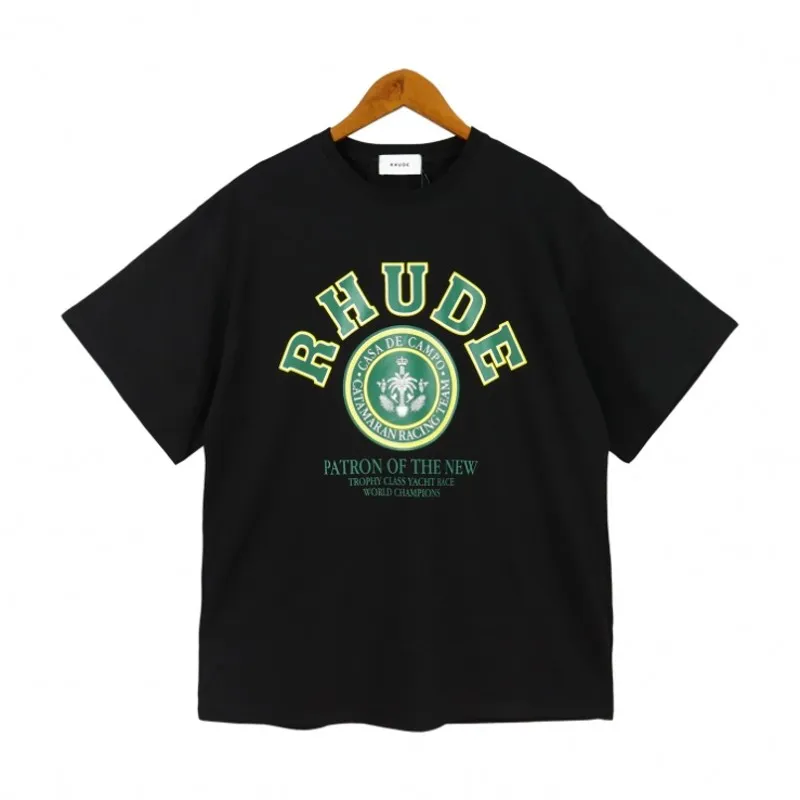 2024 Summer Rhude Tshirts Mens Designer T Rhude Casual Shirts Man Womens Tees Kort ärmar Top Sell Luxury Men Hip Hop Clothes Off White Shirt