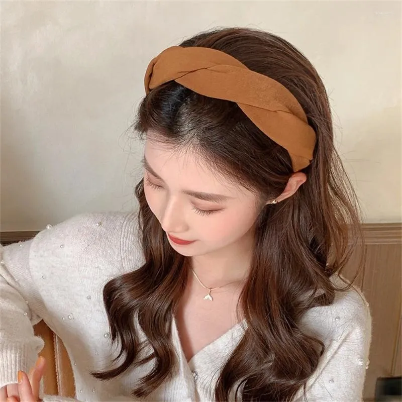 Acessórios para o cabelo feminino bandana torção algodão largo turbante torcido atado headwrap meninas hairband moda summerhair scrunchies