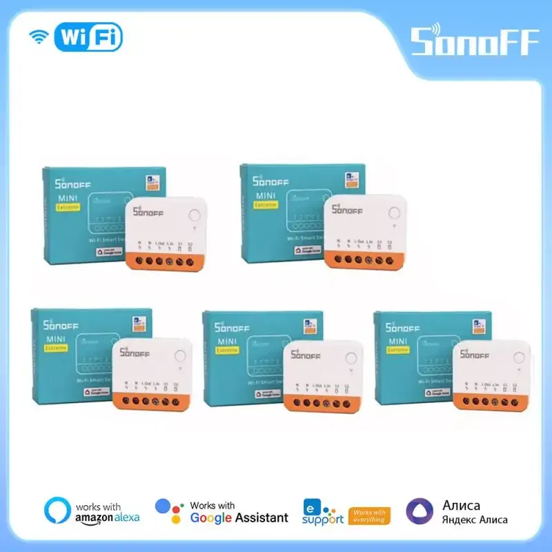 Control SONOFF MINIR4 WiFi Smart Switch 10A 2Way Control Mini Extreme Smart Home Relay Support R5 SMATE Voice Alexa Alice Google Home