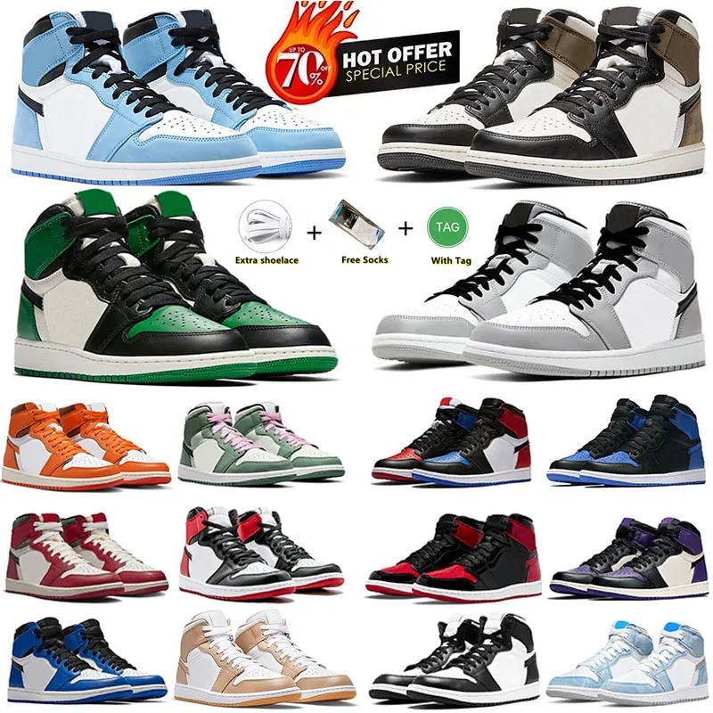 air jordan 1 basketball shoes لكترفة غرفة شيكاغو عالية og hyper الملكي سموكي رمادي برتقالي الرقمية الوردي 36-47