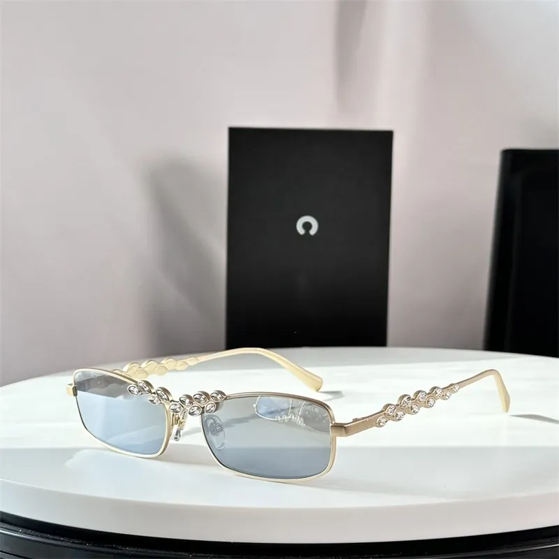 Lyxdesigner solglasögon för kvinna mode mens solglasögon designer klassisk högkvalitativ vete öron solglasögon fyrkantiga lyxglasögon uv400 9567 med låda