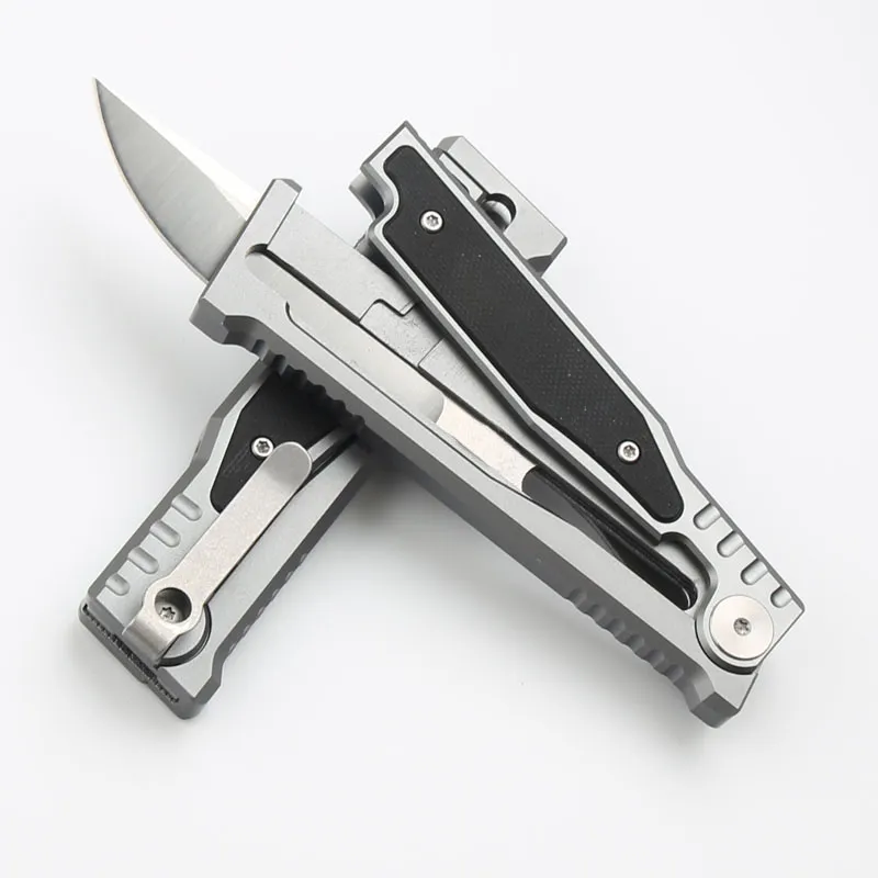 A2230 High End EDC Pocket knife D2 Stone Wash Drop Point Blade CNC Aviation Aluminum Handle New Design Knives Outdoor Camping Hiking Survival