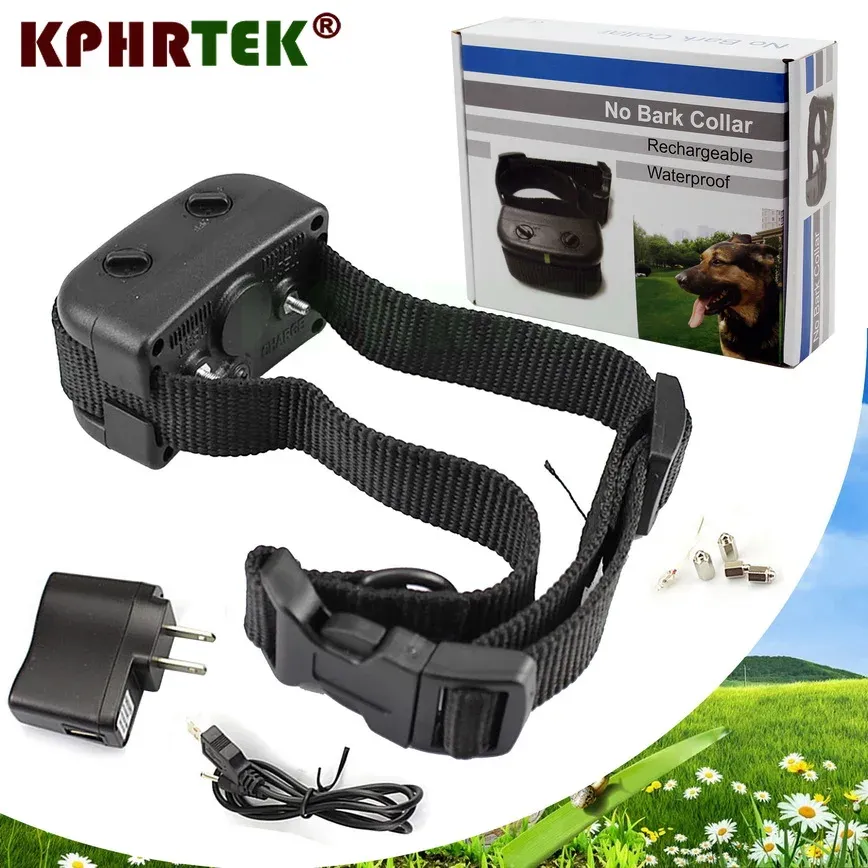 Colliers KPHRTEK H166 Collier anti-aboiement |Résistant à l'eau |Rechargeable |Dressage de chiens 1528nf