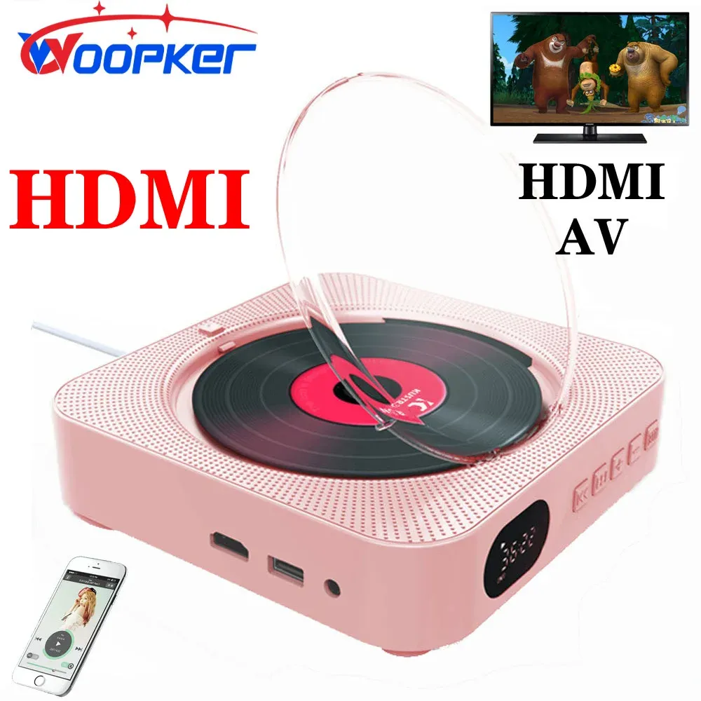 Głośniki HDMI DVD odtwarzacz VCD odtwarzacz CD muzyka odtwarzacz Bluetooth 5.0 Wbudowane głośniki obsługi HDMI AV Connection Projector itp.