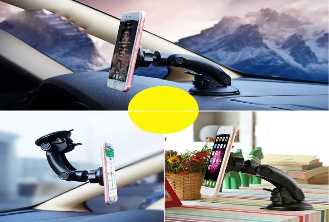 Magnetic Car Holder Windshield Dashboard Mount Sticky Suction Cup Base Cell Phone Mount Holder Universal for Smartphone and Mini T7097096