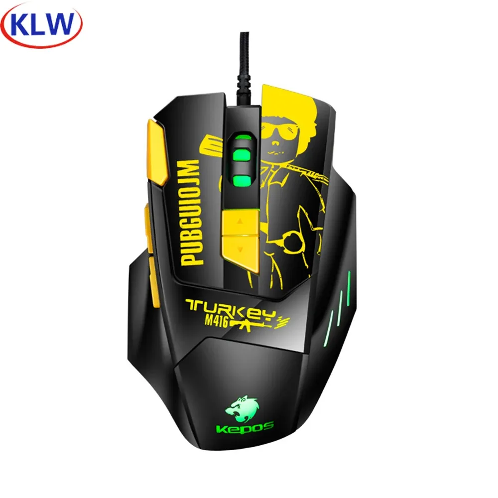 Ratos profissionais com fio pubg gaming mouse 6 botões 4800 dpi rgb retroiluminado usb computador mouse jogo mouse para computador portátil ps4 lol