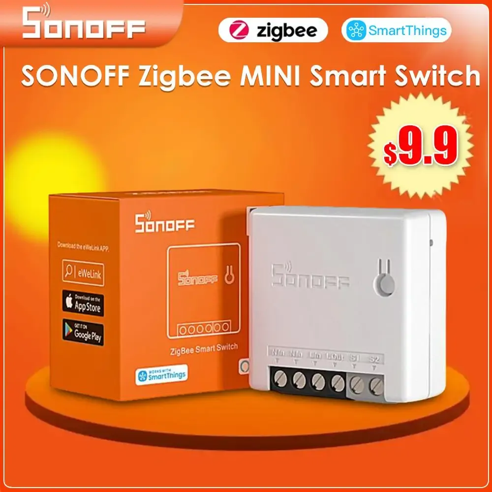 Kontroll Sonoff Zigbee 3.0 Zbbridge Mini Zbmini / Wireless Switch / Temperatur Fuktighet / Dörrsensor Arbetet med Alexa Google Home