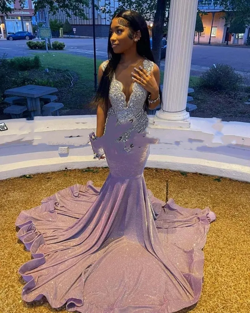 open lace back dress Sparkly Lace V Neck Mermaid Prom Dress Formal Dress Backless Party Dress ARD2769