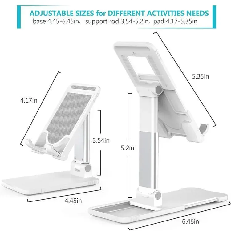 Foldable Phone Stand for Desktop Angle Height Adjustable Desktop Phone Stand Holder Bracket for iPhone 12 11 Pro Xr Xs Max iPad Kindle