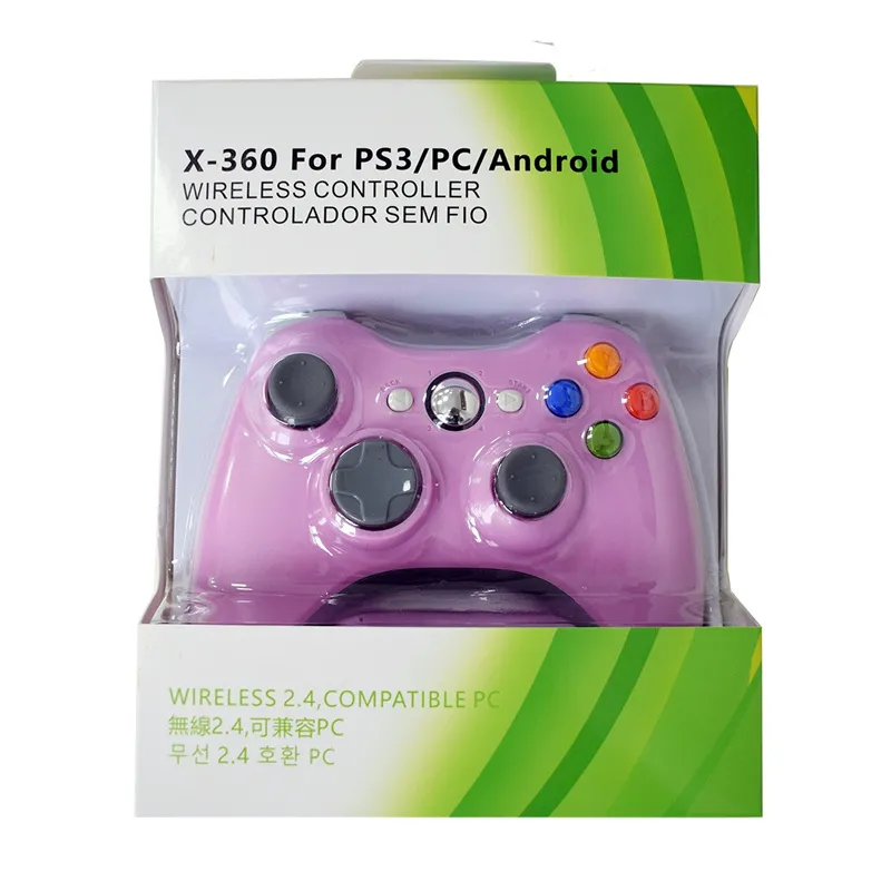 Wireless Gamepad Joystick Xbox360 2,4G Wireless Game Controller für PC/PS3/Xbox 360 Konsole haben Logo mit Einzelhandel Box DHL schnell