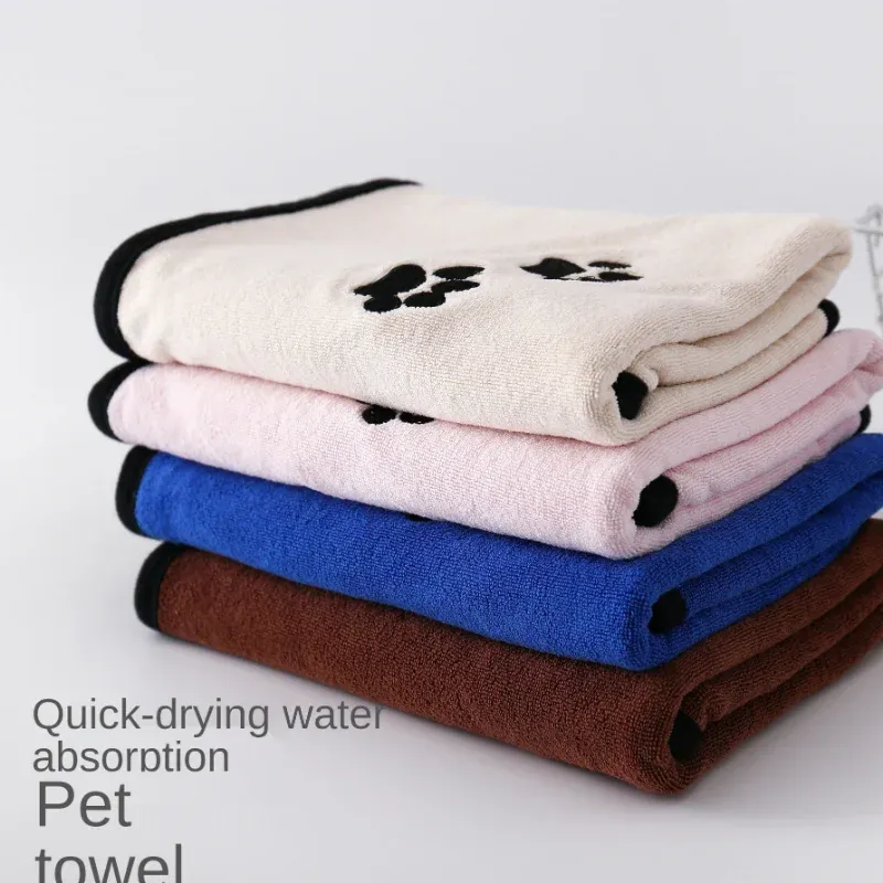Serviettes de bain absorbantes pour chiens et chats, à la mode, en Nano fibres, à séchage rapide, chiffon d'essuyage pour voiture, fournitures pour animaux de compagnie, nouvelle collection