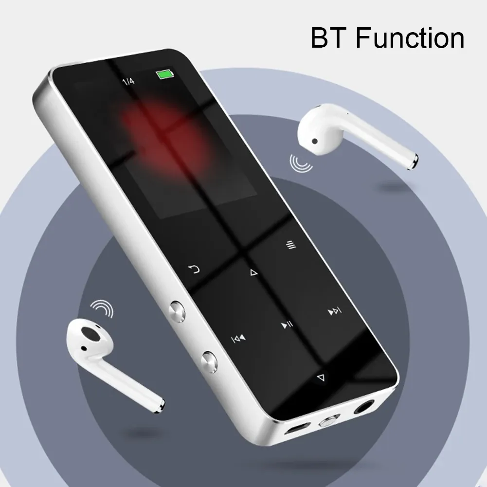 Alto-falantes 80GB Music MP3 Player com alto-falante BluetoothCompatível 5.0 Digital Audio Player 300mAh Bateria com EBook Despertador Rádio FM