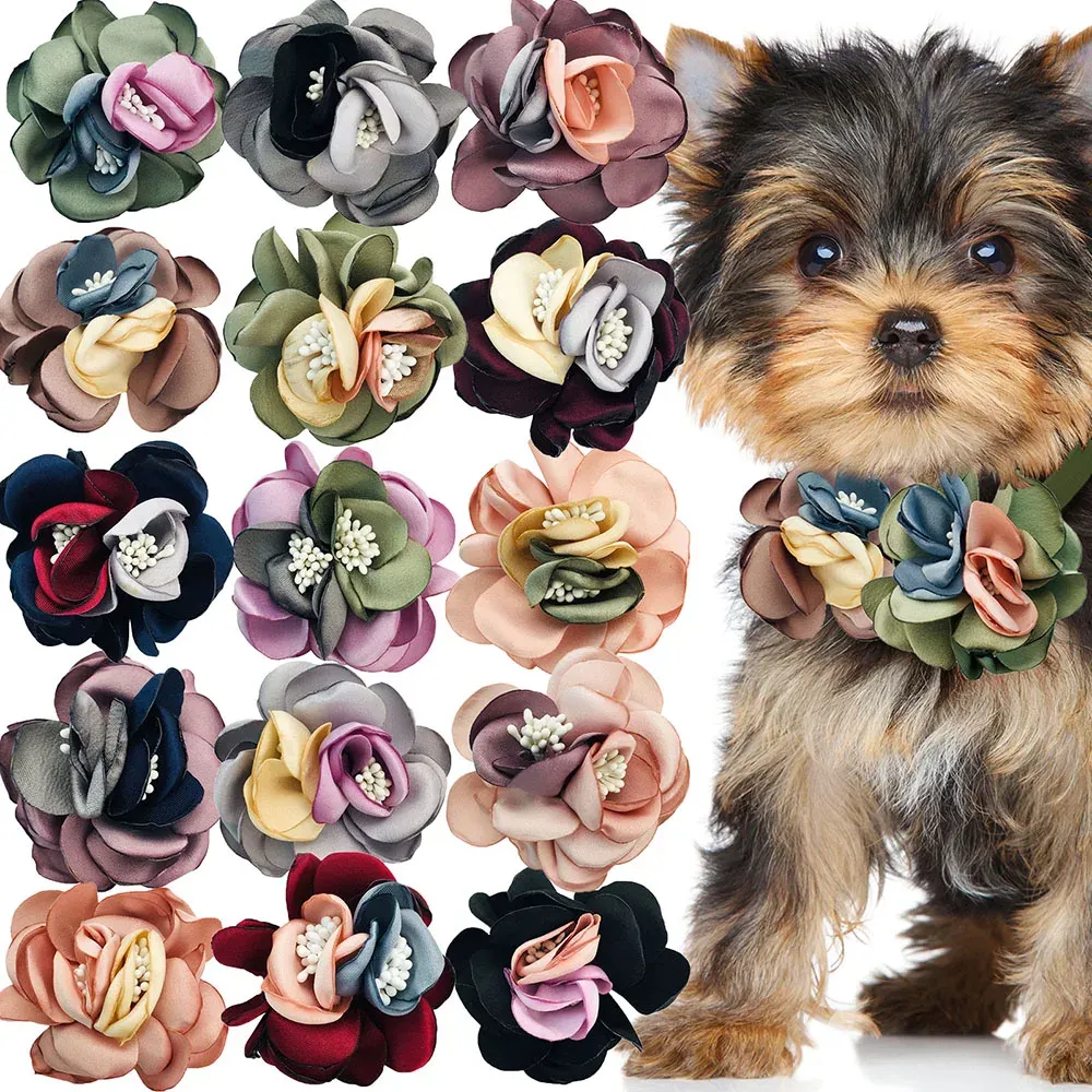 Accessoires Haustierhändlinge Blumen Accessoires Welpen Bowties pflegen exquisite bewegliche Hundekragen Bögen für kleine Hundekatzen Haustier Vorräte