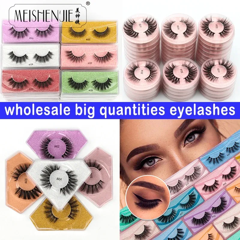 Wimpers groothandel wimper 2002000 paren 3D mink lashes natuurlijke valse wimpers rommelige nep wimper make -up make -ups nerts valse wimpers in bulk