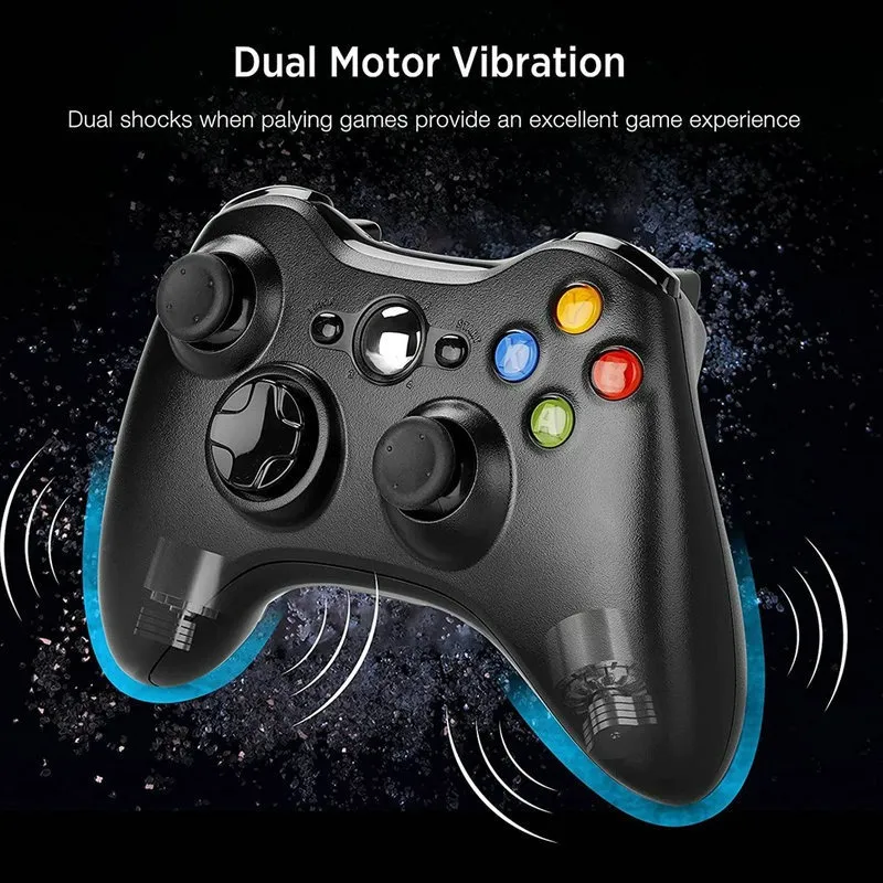 Yüksek kaliteli kablosuz gamepad joystick xbox360 2.4g kablosuz oyun denetleyicileri PC/PS3/Xbox 360 konsolu için perakende kutusu dropship ile logoya sahiptir