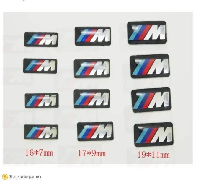 Autocollants Logo M Pour BMW - Badges - Emblème - Jantes - Volant - Intérieur - Foto 5