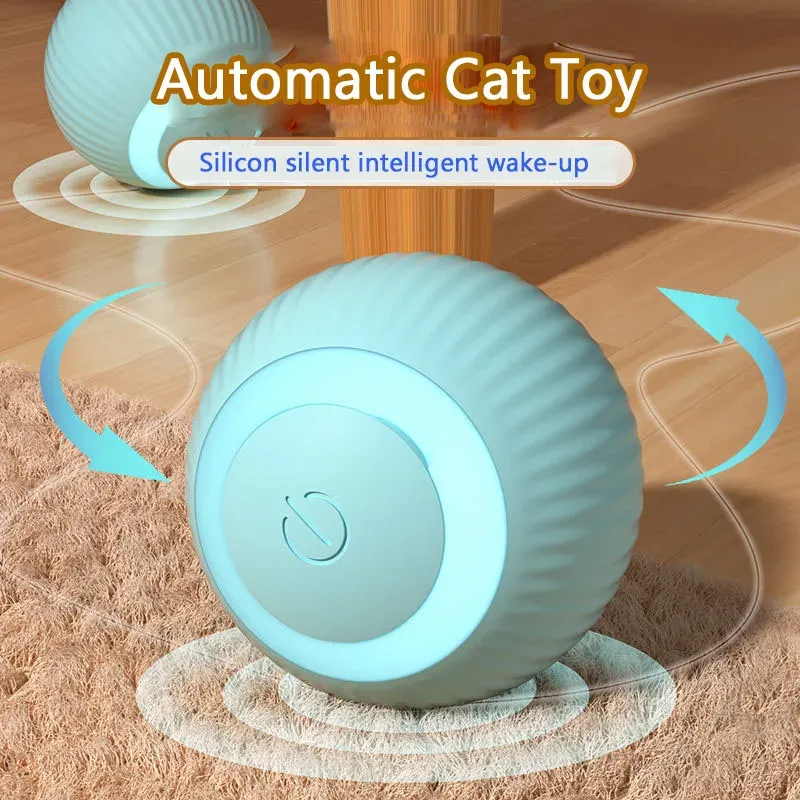 Toys Smart Cat Rolling Ball Toys Rechargeble Cat Toys Ball Motion Ball Selfmoving Kitten Toys For Inhoor Interactive Playing New
