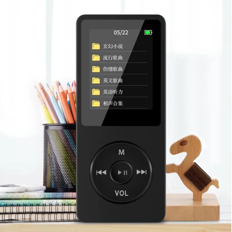 Lettore 2023 Nuovo schermo a colori portatile da 1.8 pollici Mini compatibile con Bluetooth Ebook Sport MP3 MP4 Radio FM per lettori musicali Walkman